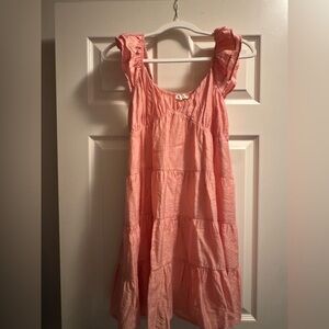 Blu Pepper Pink Ruffled Dress